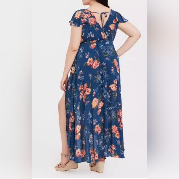 TORRID Maxi Gauze Floral Walk Through Dress 2x/18-20 - Picture 2 of 11